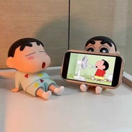 Crayon Shin-chan Desktop Ornament Pajama Shin-chan Phone Stand Nohara Shinnosuke Model Figurine Hand