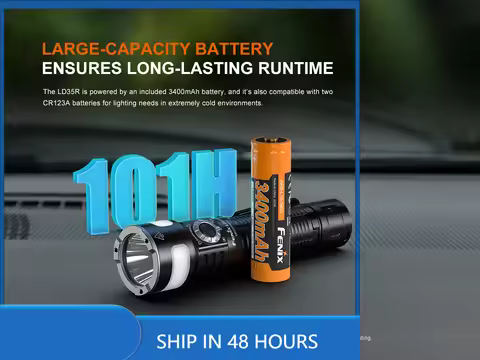 FENIX LD35R 1800 lumens THREE LIGHT SOURCES MULTIPURPOSE USB Type-C Rechargeable Flashlight for outd
