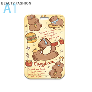 BEAUTY FASHION อะนิเมะ Happy hamburger capybara สายคล้องสำหรับกุญแจโทรศัพท์มือถือสายคล้องมือถือสายคล