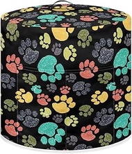 Suobstales Colorful Paws Pattern Dust Cover for 8 Quart Instant Pot and Extra Accessories, Dust Proof Pressure Cooker Cover Electric Appliance Cover Air Fryer Accessories with Pocket and Handle, L