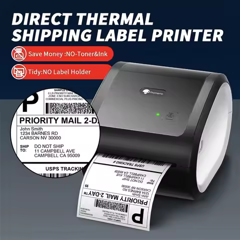 150mm/s Fast Printing Phomemo D520 20-118mm Label Printer Phone Bluetooth Thermal Printer For Shippi