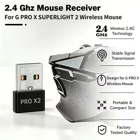 Mouse USB Receiver Replacement USB Dongle For Logitech G PRO X SUPERLIGHT 2/GPW 3 Plug & Play Mouse 