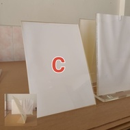 MXM-Acrylic Stand(A4 size) L shape/T shape display stand/ menu display/advertisement display