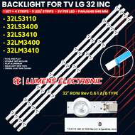 BACKLIGHT TV LG LED 32 INCH 32LS3400 32LS3110 32LS3410 32LM3400 32LM3410 32LM 32LS LAMPU BL 9K 3V