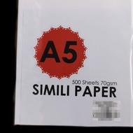 A5 PAPER PRINTER PAPER 70GSM 500 SHEET