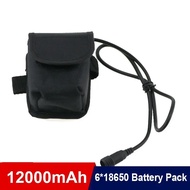 Pek bateri 18650 8.4V 12000mAh 6*18650 Bateri Cahaya Basikal + 1pc beg bateri untuk Lampu Suluh Basi