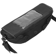 H RUO Waterproof Handlebar Storage Bag Motorcycle Bike Handle Bar Bag With Phone Pouch Compatible Wi