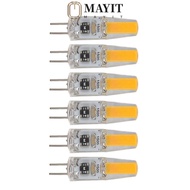 MAYIT 6PCS G4 Light Bulb, 2W 180lm G4 LED Bulb, Easy 120V G4 Bulb Table Lamp
