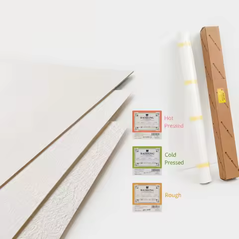 Baohong Artist Grade 300gsm/140lb Watercolor Paper Roll Watercolour Paper for Painting 53.1inX394in