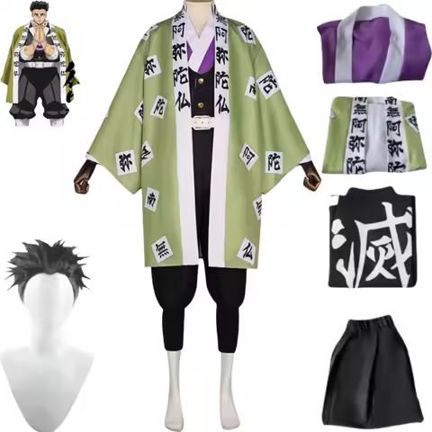 Himejima Gyomei Cosplay Costumes Demon Slayer Anime Ghost Killing Team Uniform Holloween Celebration