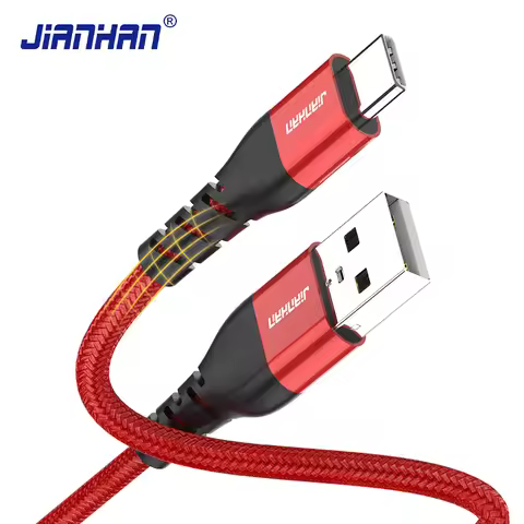 JianHan Type C Cable 3A Fast Charging USB C Cord 1m 2m 3m for iPhone 15 Samsung S22 S10 S9 S8 LG HTC