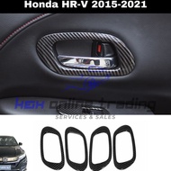 Honda HRV Vezel 2014-2021 Carbon Fiber Trim Inner Door Handle Frame Protector Cover