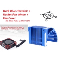 RC Aluminum 42mm 4268 Motor Heatsink + ROCKET / Standard FAN 40*40mm + Fan cover TP Racing 1/8 Brush