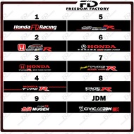 RR MUGEN TYPE R FD2R Front Windshield Sticker / Sticker Tampal Cermin Depan (JAZZ CITY CIVIC BRV HRV