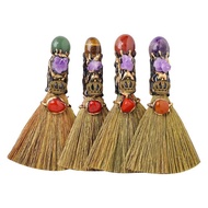 [READY STOCK] [Mini Broom] Witch Magic Broom Witch Props Witch Room Decoration Crystal Rough Stone D