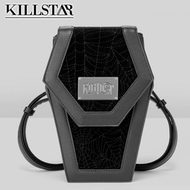 Oo吉兒oO哥德SORROW悲傷之棺蜘蛛網絨布拼接棺材後背包 英國原裝進口Killstar副牌Kihi【JKS0405】