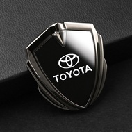 สติกเกอร์โลหะ BuyV สำหรับรถยนต์ Toyota ตราสัญลักษณ์รถโลหะเครื่องประดับตกแต่งตัวรถโลโก้อุปกรณ์เสริมสำหรับ Toyota GT86 Yaris RAV4 Rush Vigo Revo Crown