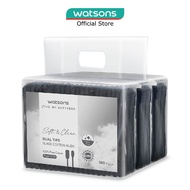 WATSONS Dual Tips Black Cotton Buds (100% Pure Cotton) 180s X 3s