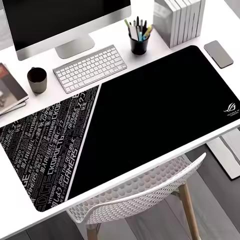 Cool Black Asus Rog Mouse Pad . Large Gaming Gamer Keyboard Non-slip Seamed Edge Mousepads Laptop Ta
