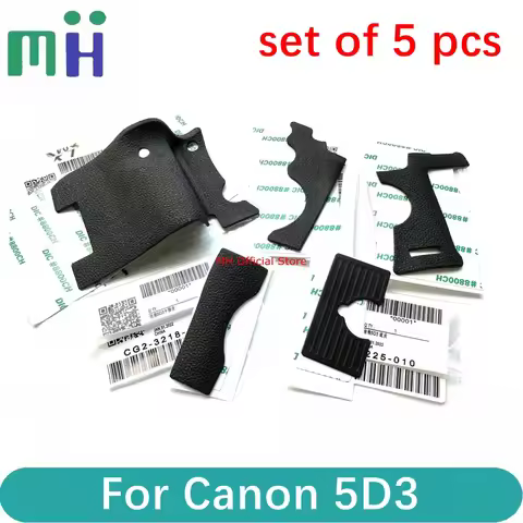 NEW For Canon 5D3 5DIII Camera Rubber Set Grip Rear Left Side Bottom Rubber SD Card Cover 5DM3 5D Ma