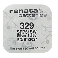 [SG] [1 Piece] Renata 329 SR731SW Silver Oxide Button Battery