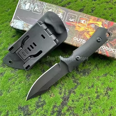 High Hardness Straight Knife G10 Handle 8Cr13Mov Blade Portable Fishing Knife Multi-functional Outdo