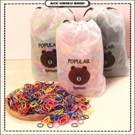 AU - 2000PCS JAPANESE RUBBER FREE POCH MIX COLOR ELASTIC HAIR TIE/