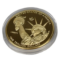 1 ล้านล้านดอลลาร์เหรียญเงินแท้คอลเลกชันสหรัฐอเมริกา Liberty Metal Coin-Xaiieuire