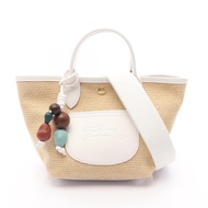 【二手】Longchamp Le Pliage 系列 XS 號籃子包 10307HGY007 白色皮革