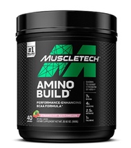 MuscleTech AMINO BUILD (40 Servings) Amino Acid Muscle Recovery, Build Lean Muscle &amp; Boost Endurance 7g of BCAAs 2.5g betaine &amp;1g of taurine with an added electrolyte blend BCAA Zinc บีซีเอเอ กรดอะมิโน ฟื้นฟูกล้ามเนื้อ