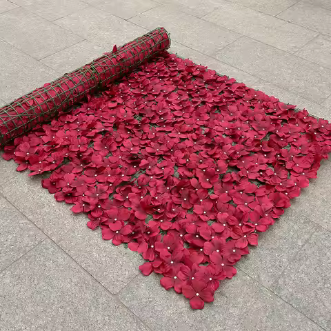 Artificial Roll Up Flower Wall Panel Fence Plants Ivy Fence Garden Balcony Courtyard Decoration Fenc