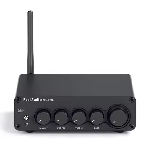 Fosi Audio Bluetooth Sound Power Amplifier 2.1 Channel Amp Audio Reciver for Speaker Subwoofer 165Wx