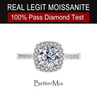 Square Halo Ring Real Moissanite S925 Sterling Silver 1ct 2ct 3ct White D Color Moissanite Ring with