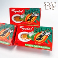 สบู่มะละกอคริสตัล สบู่ตราเพชร สบู่คริสตัล (Crystal Papaya Soap) 160g. - นำเข้าจากฟิลิปปินส์