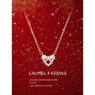 necklace pearl necklace Girl Heart Bow 999 Sterling Silver Girlfriend Pearl