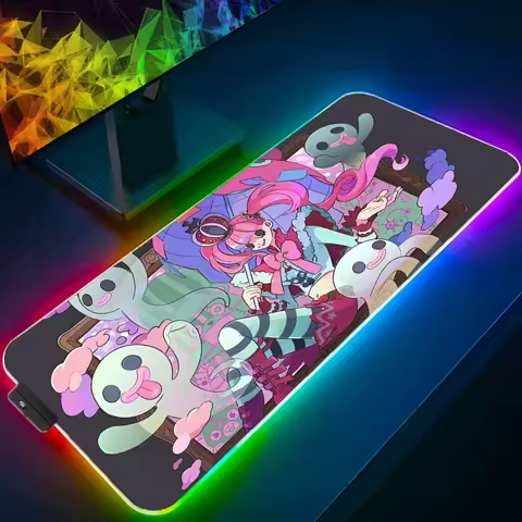 One Piece Perona Large Mouse Pad LED Office Computer Desk Mat RGB Table Keyboard Carpet Accessories