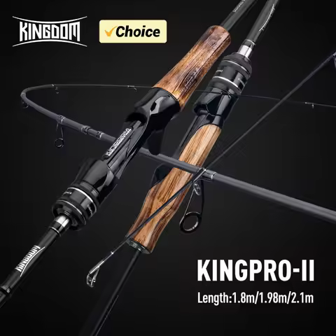Kingdom Kingpro II Spinning Fishing Rod 1.8m 1.98m 2.1m M ML L Power 2 Sections Carbon Casting Fishi