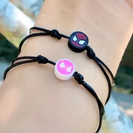 (TOS) Black and black Spiderman couple bracelet Spiderman Miles & Gwen bracelet, viral bracelet/ uni