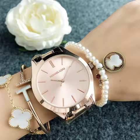 2026 Michael Kors Fashion Minimalist Design Women Quartz Watch Luxury Business Style Alloy Wristwatc