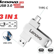 2TB/LENOVO FLASHDISK 3 IN 1 TYPE C 1TB 3.0 USB HIGH SPEED 2TB 1TB
