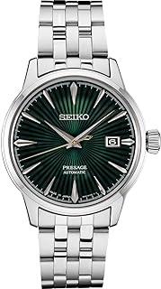 New Seiko Presage Automatic Green Sunray Dial Stainless Steel Men's Watch SRPE15