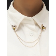 Cicada bee collar needle Golden Cicada Styling Street Wear Know bee Scissors Shirt Suit collar needl