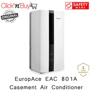 EuropAce EAC 801A Casement Air Conditioner. 8000 BTU. Singapore’s First And Only 2 Ticks Inverter Casement Aircon. Safety Mark Approved. 1 Year Warranty.