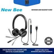 NEW BEE USB Headset H360/zoso music sabah/kota kinabalu