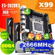 Atermiter X99 DDR4 Motherboard Set With Xeon E5 2620 V3 LGA2011-3 CPU 2 * 4GB = 8GB PC4 2666MHz DDR4