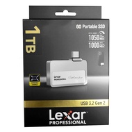 Lexar SL400 Professional Go Portable SSD 1TB (Silver) LSL400X001T, USB-C 3.2 Gen 2