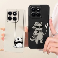 For Honor X7C 4G Phone Casing Panda Soft Matte Silicone Shockproof Protective Back Cover for HonorX7