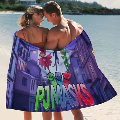 Cartoon P-PJ M-Masks Towel Bleach Towels Yoga Gym Lightweight Portable For Swimming Shower Travel Sp