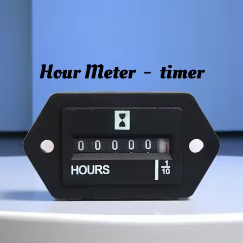 Mechanical Hour Meter Complete-Seal Timer Gauge 6 Digits Timer Counter Engine Generator HM002 Engine