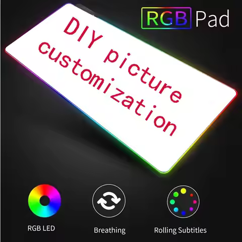 MRGLZY DIY Custom RGB Mouse Pad Game Table Pad Computer Mouse Pad LED Backlight Mouse Pad Keyboard P